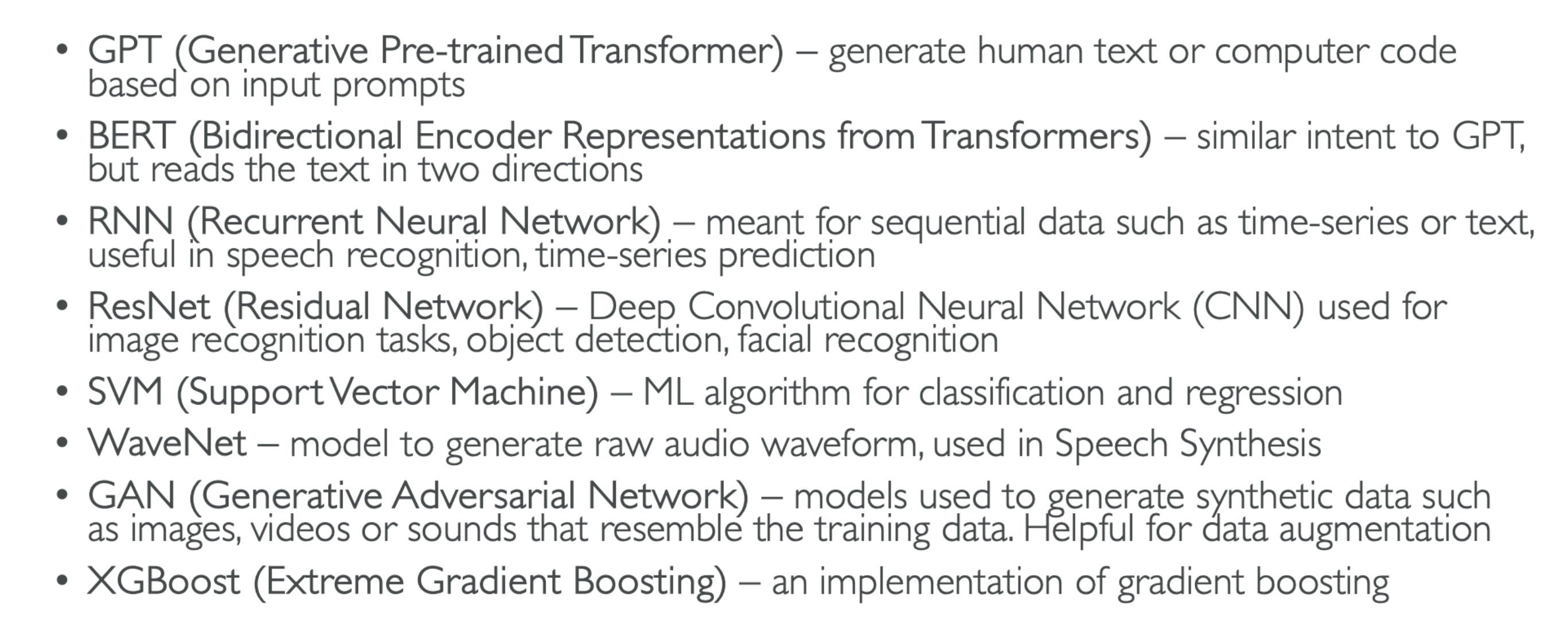 ml terms